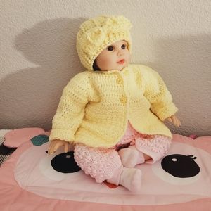 Crochet beautiful sweater and hat set